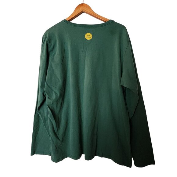 Life Is Good Women's Plus Size XXL T Shirt Half Full Wine Glass‎ Long Sleeve Tee - Picture 9 of 11